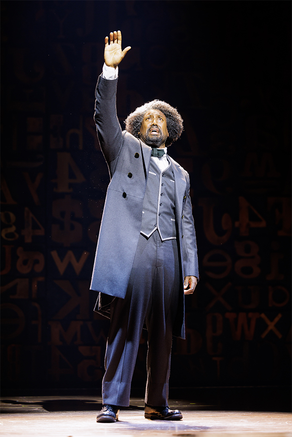 Quentin Earl Darrington as Frederick Douglass in La Jolla Playhouse’s world-premiere musical 3 Summers of Lincoln; photo by Rich Soublet II.